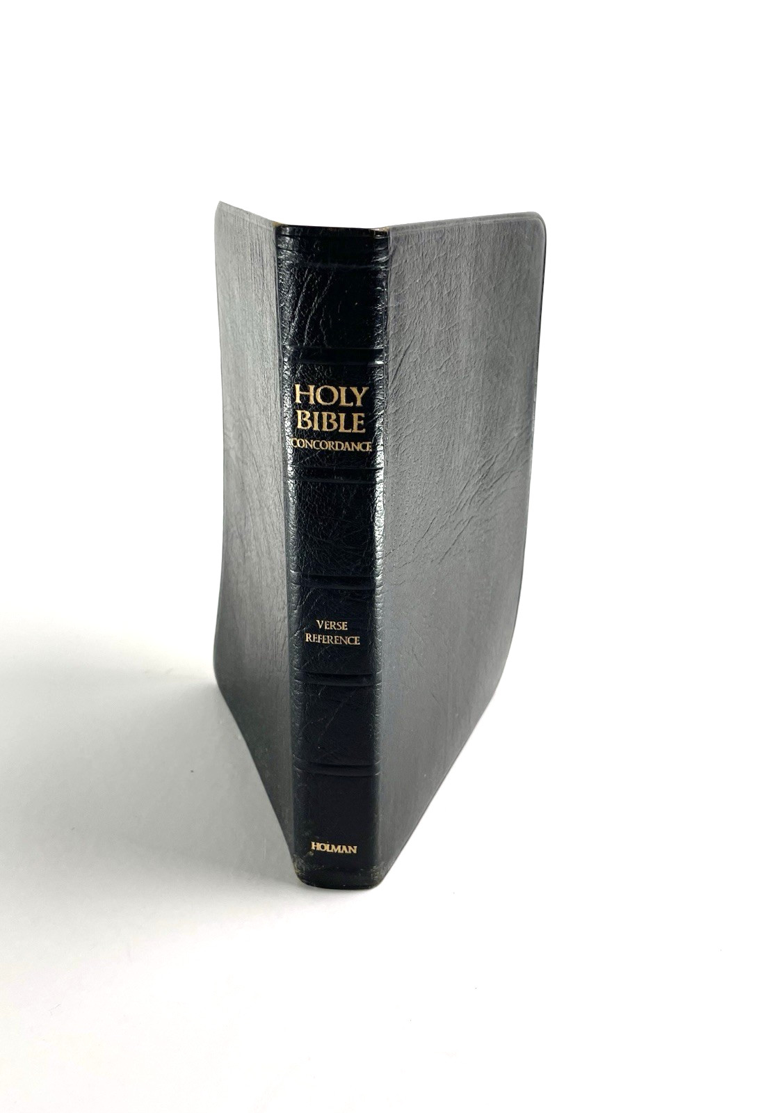 Vintage 1960s Holy Bible Verse Reference Jewel A.J Holman Black Leather