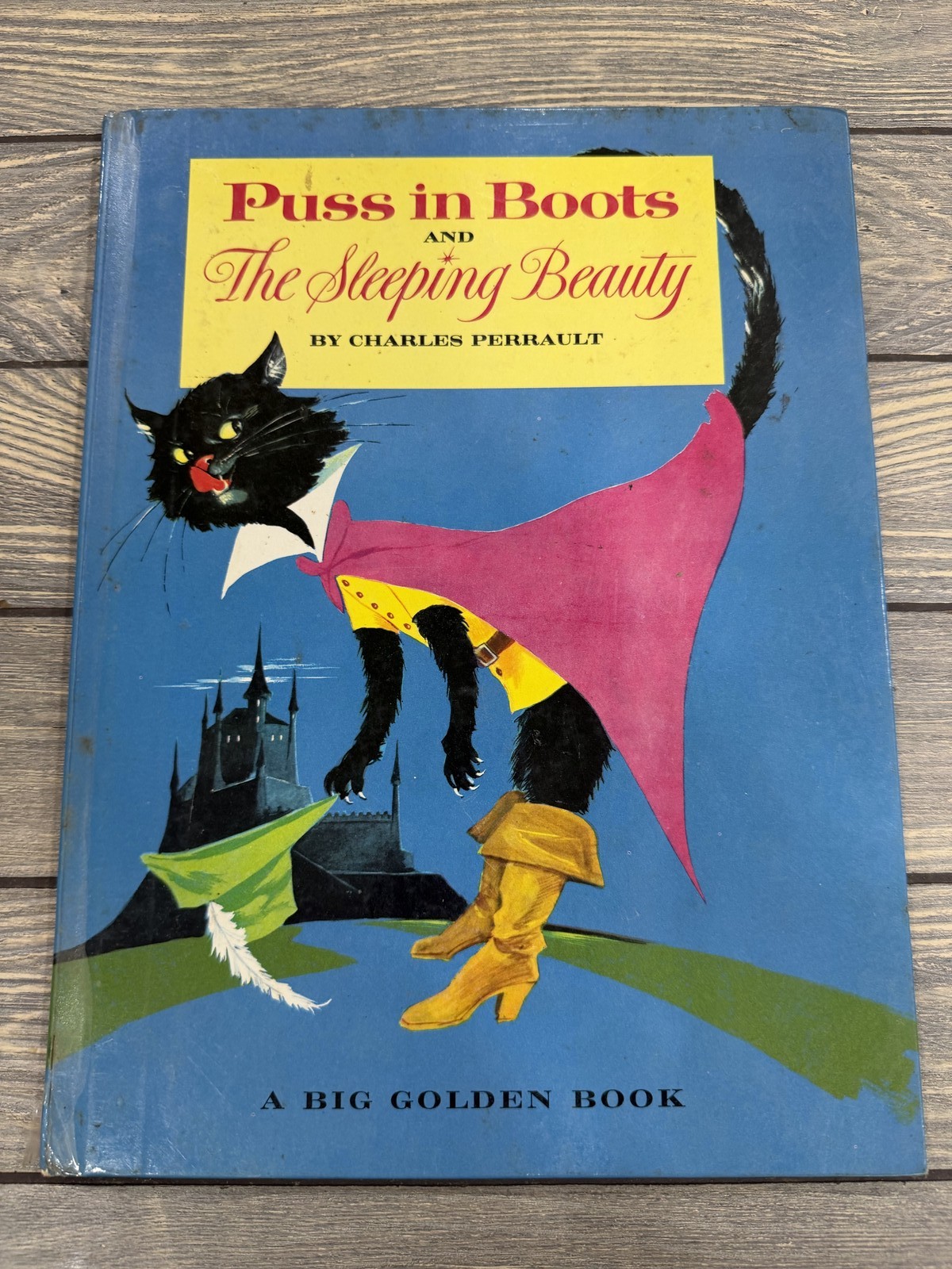 Puss in Boots & The Sleeping Beauty Charles Perrault Big Golden Book 1964