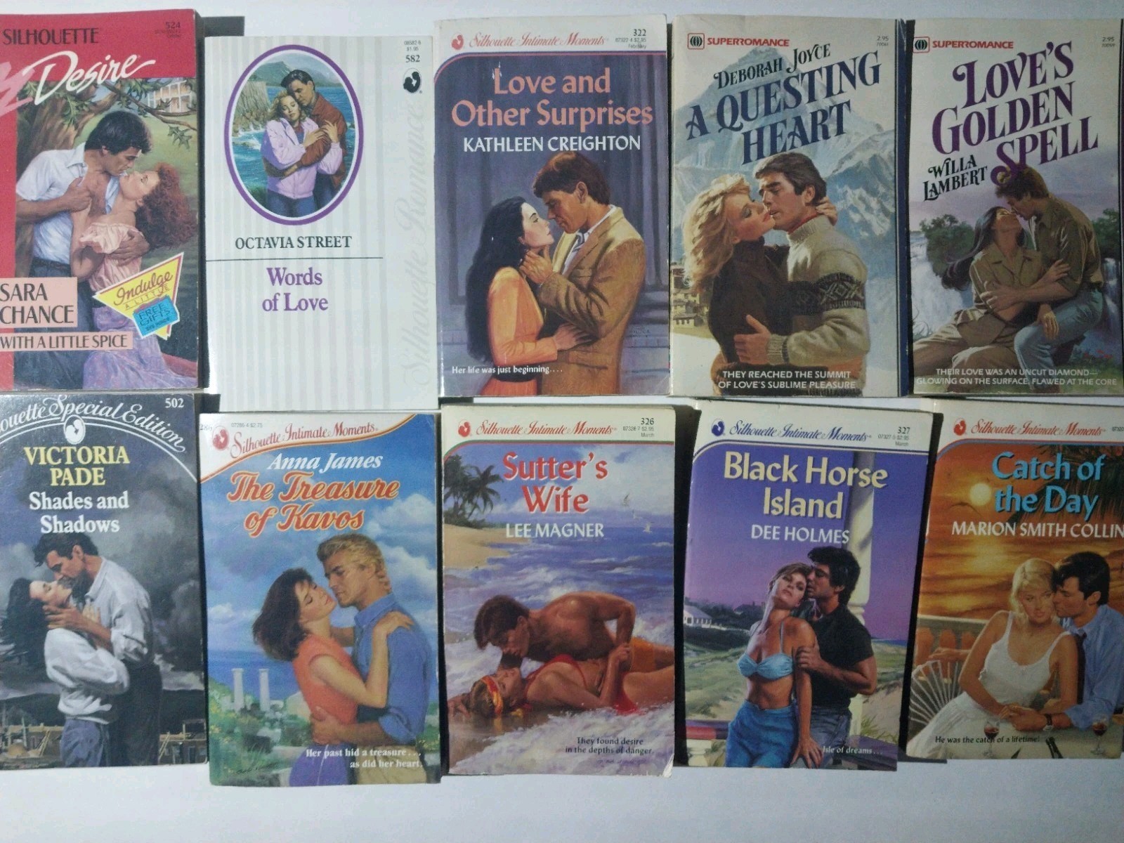 Silhouette Intimate Moments 10 Book Lot Various Authors