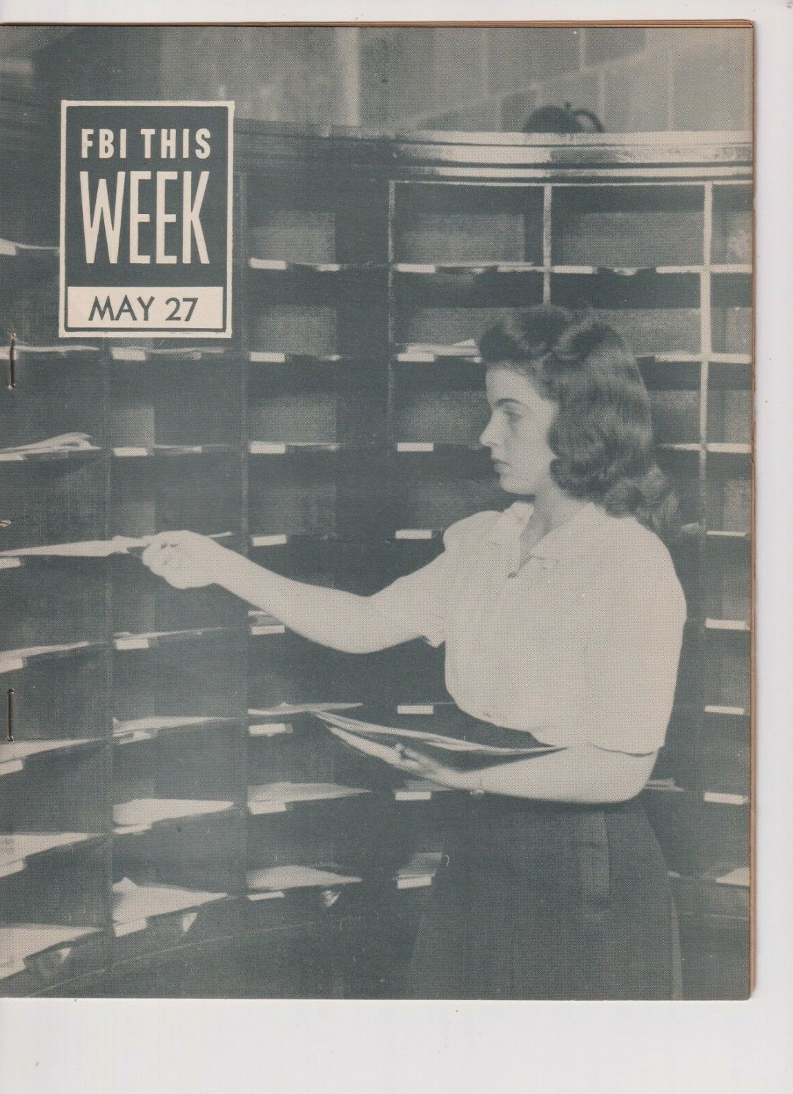 Vintage Rare FBI This Week Magazine May 27 1944 WWII 17 Pages Free Shipping