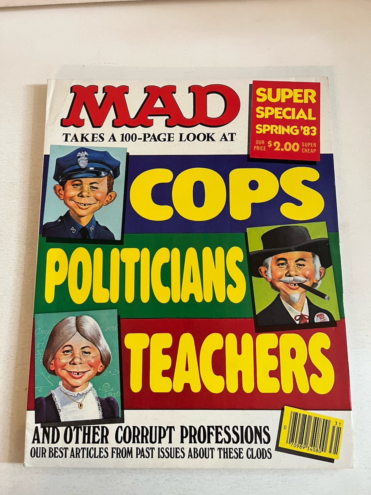 MAD MAGAZINE SUPER SPECIAL #42 Spring 1983 Cops Politicians Teachers VF+ 8.5