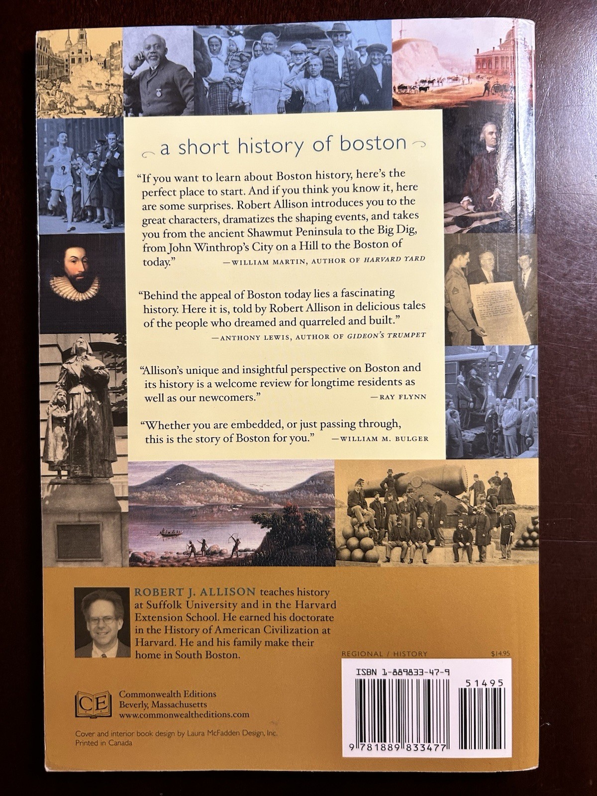 A Short History of Boston ~ 9781889833477 ~ Trade Paperback