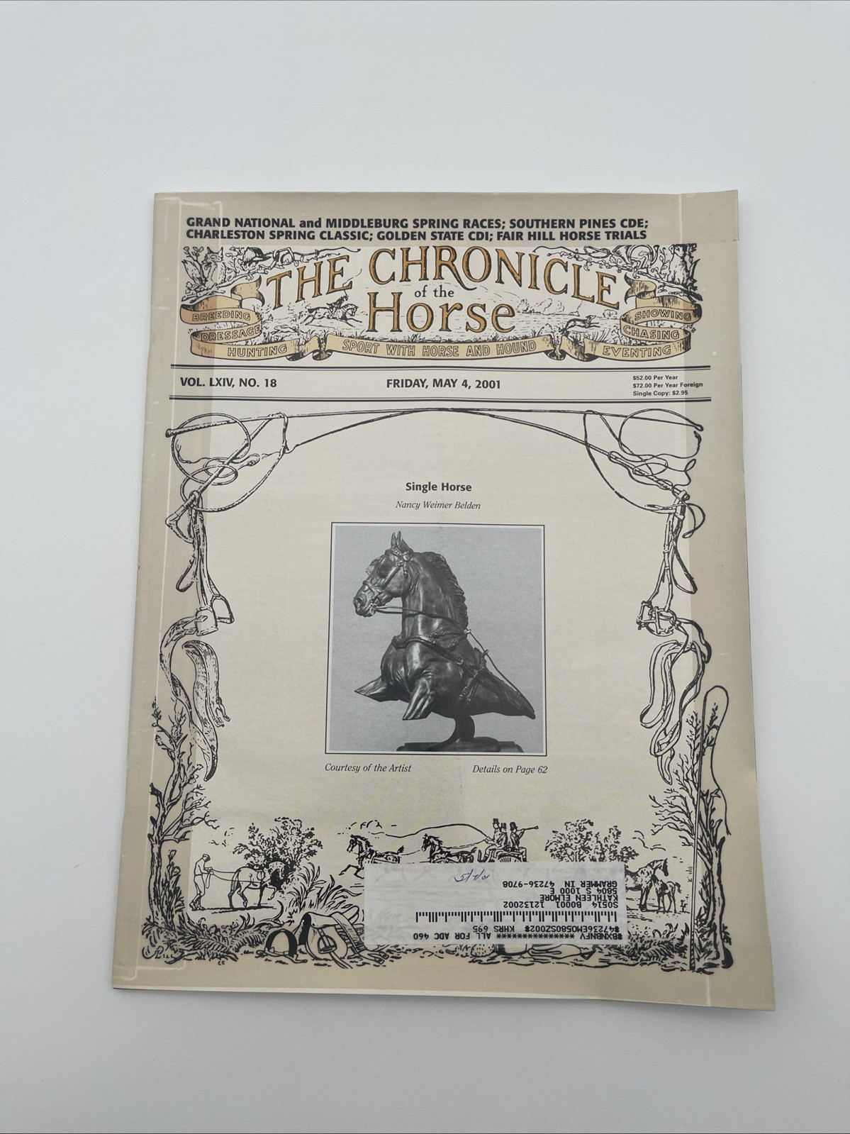 The Chronicle Of The Horse May 4, 2001 – Single Horse By Nancy Weimer Belden