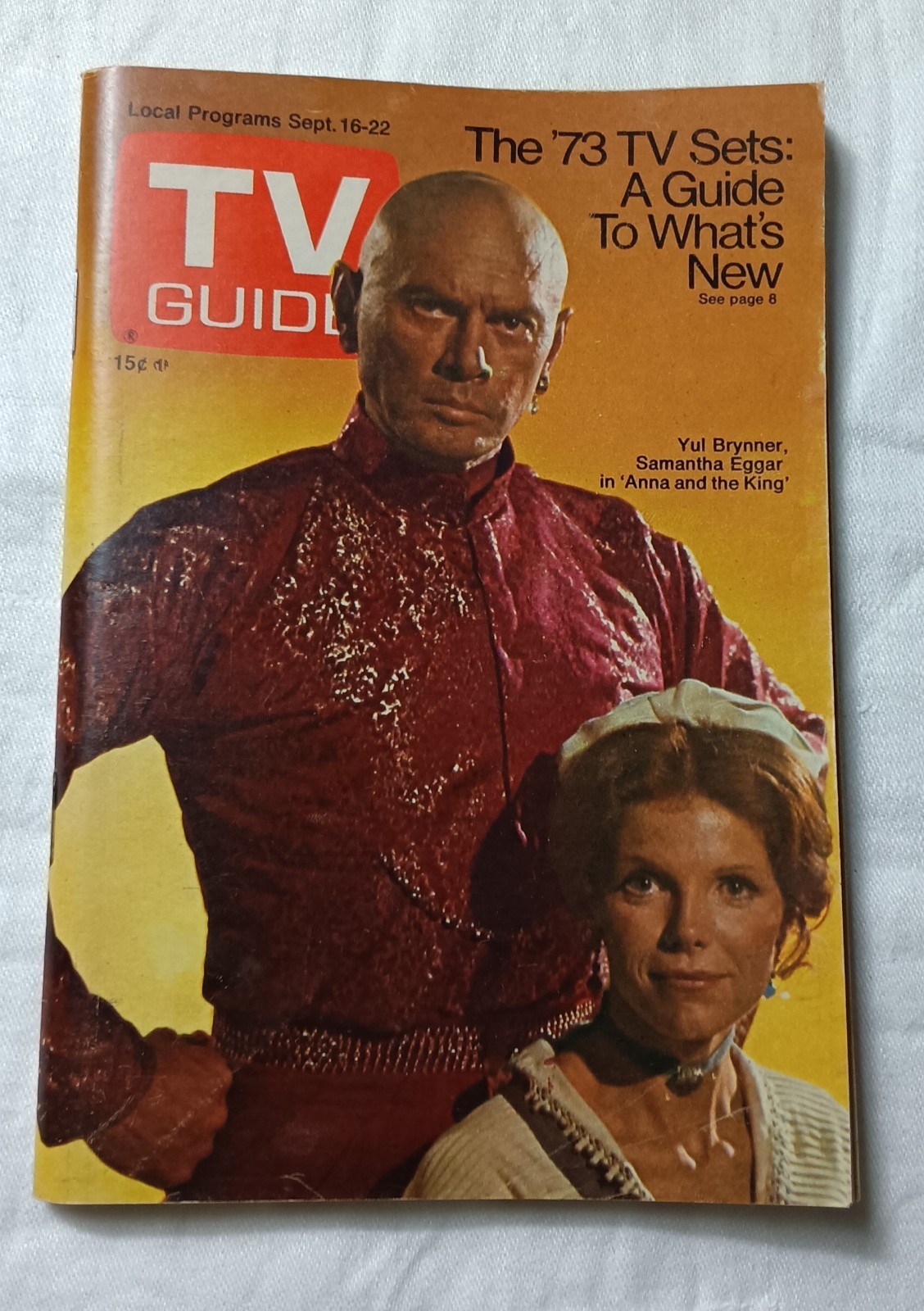 TV GUIDE MAGAZINE SEPT 1972 YUL BRYNNER SAMANTHA EGGAR ANNA & THE KING SF METRO