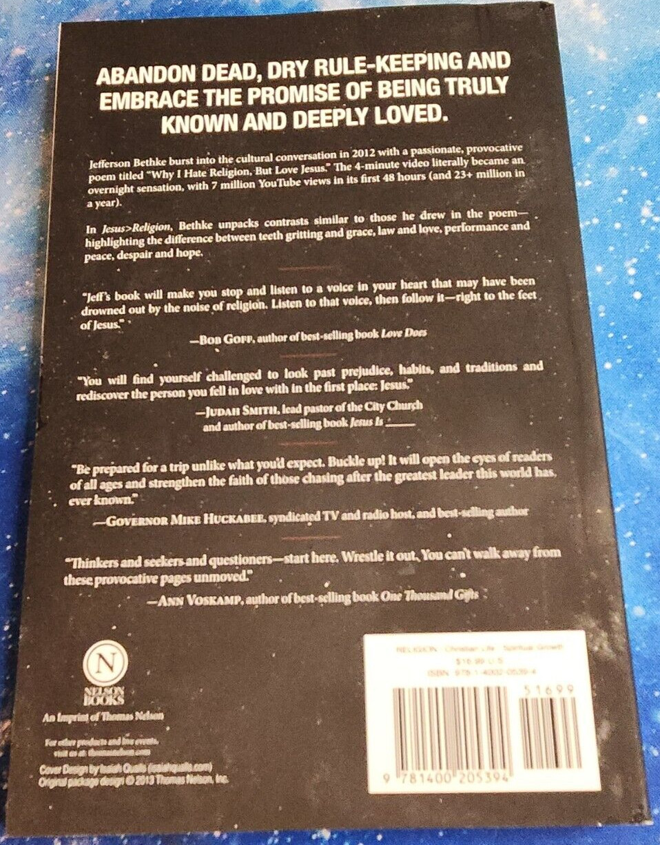 Jesus Religion : Why He Is So Much Better Than.. by Jefferson Bethke