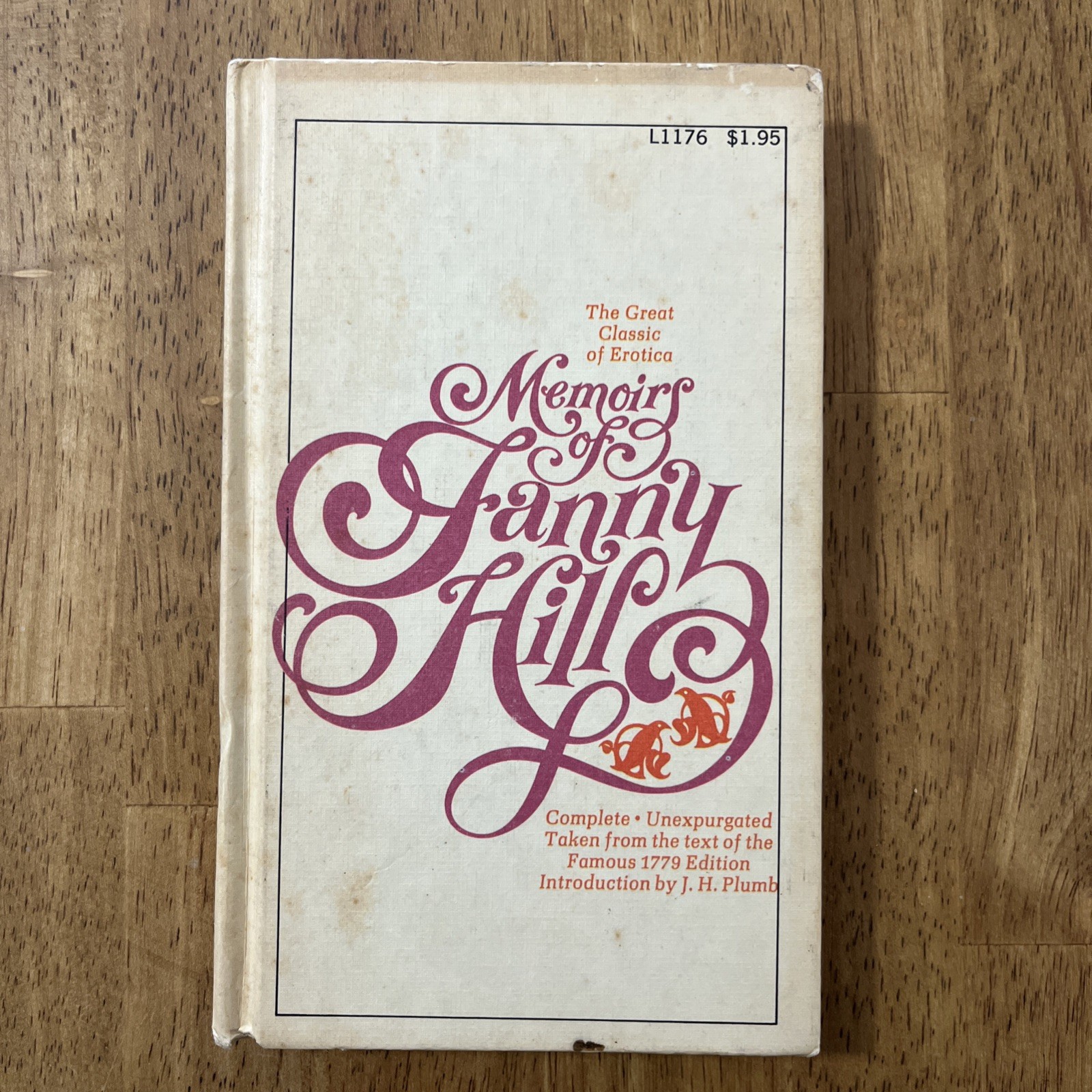 Memoirs Of Fanny Hill 1965 HARDCOVER 8th Printing 221 pages John Cleland Erotica