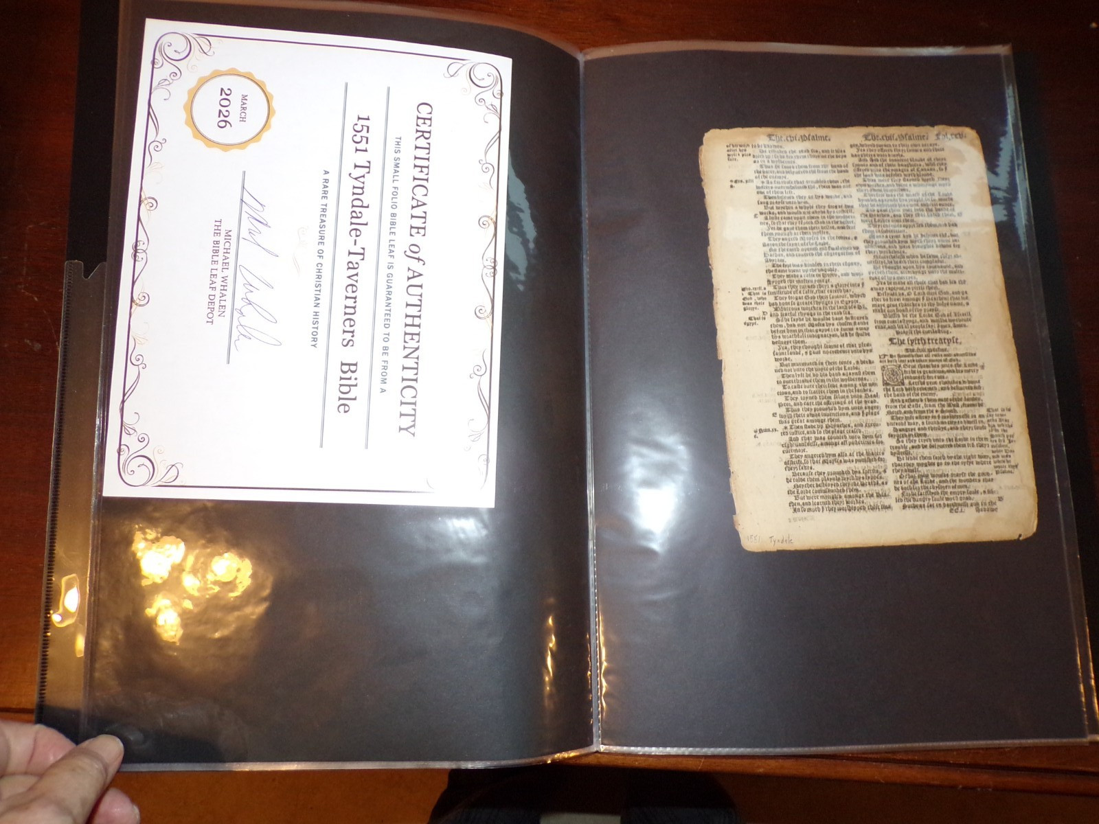 13 Different Bible Leaves-Starter Collection-From 1523 through 1640-Tyndale-Kjv