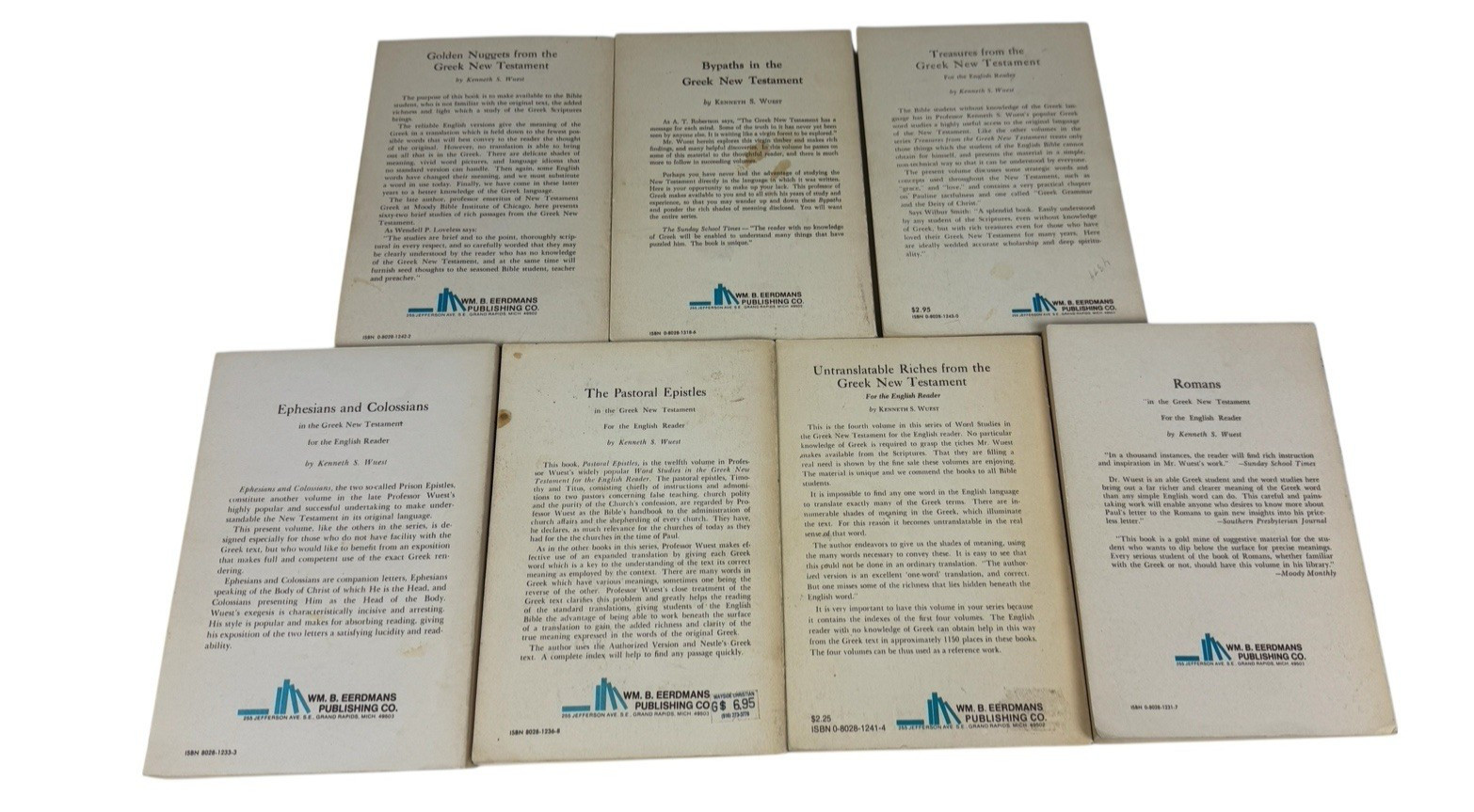 Wuest’s Word Studies Greek New Testament For English Readers Lot Of 7