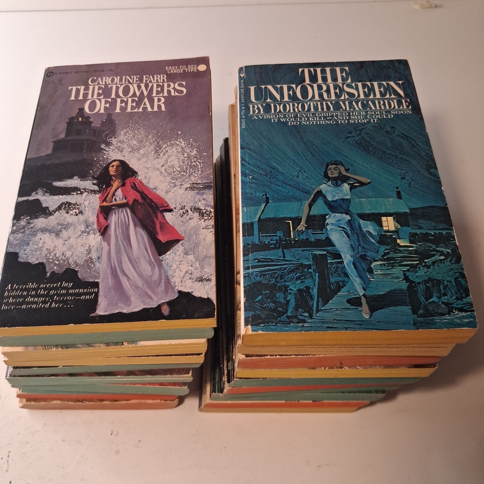 Lot of 23 Vintage Gothic Romance Paperbacks Mary Stewart Whitney Holt 1960s 70s