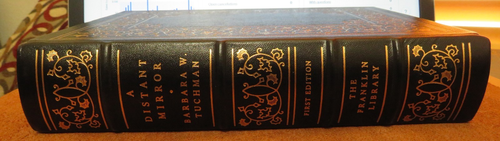 franklin library a distant mirror by tuchman leather binding first edition 1978