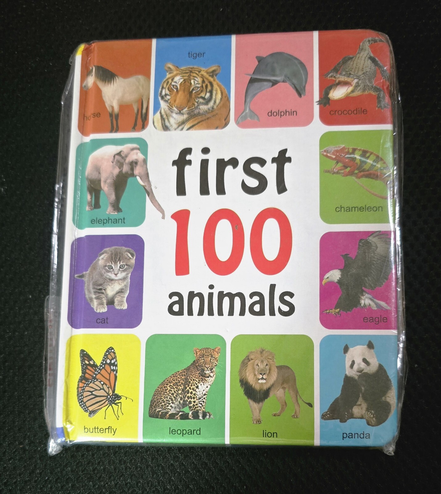 Baby Book First 100 Animals Hardcover Toddler Hard Pages Mini Size 6in NEW