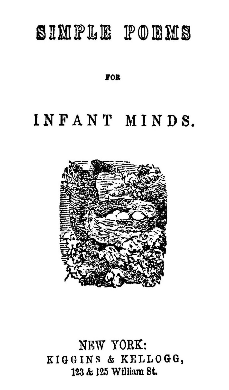 Simple Poems For Infant Minds “1822” 17 Pages