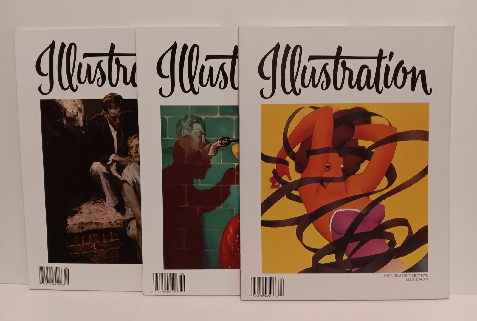 Illustration Art Magazine Lot of 3 Issues #s 35 , 56 & 59 Complete 80+ Pages Eac
