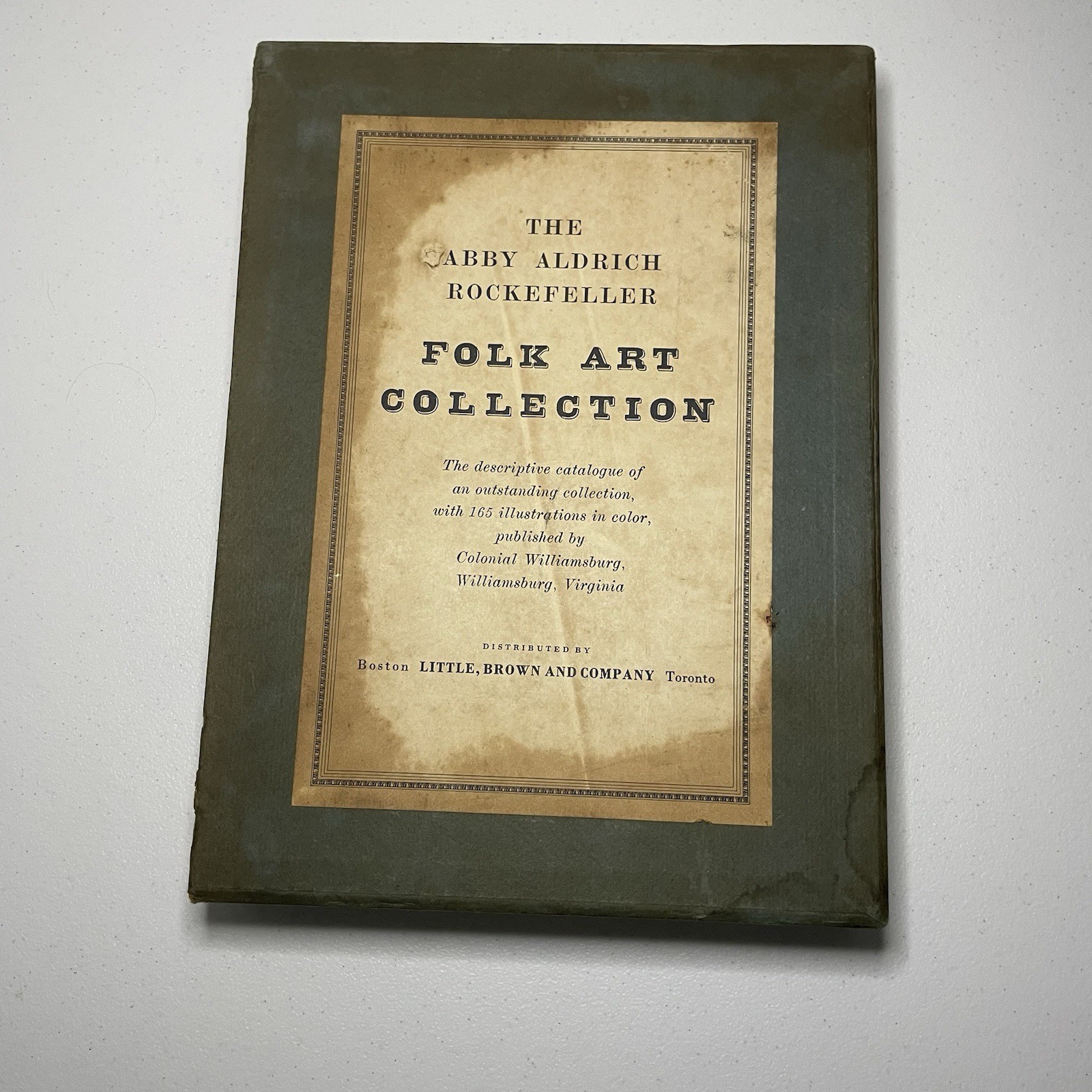 Vtg 1st Edition Abby Alderich Rockefeller Folk Art Collection Book & Box 1957