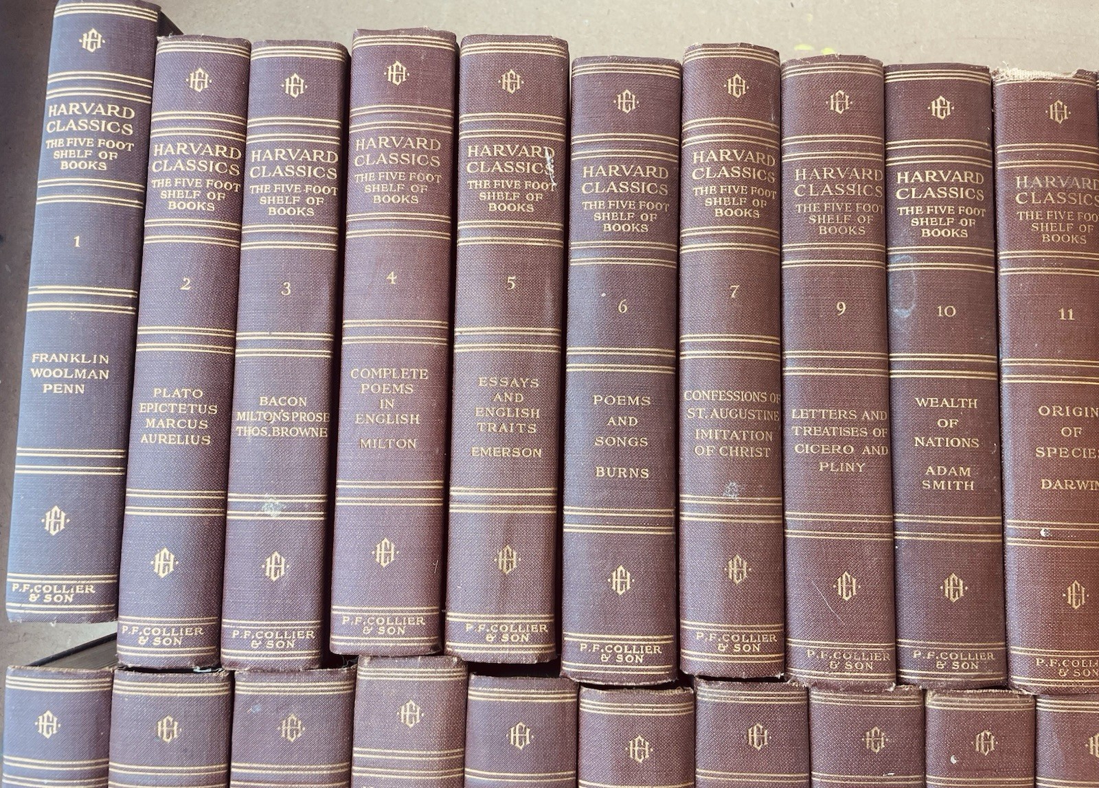 1909-1910 THE HARVARD CLASSICS – Five Foot Shelf of Books – Choose Your Volume