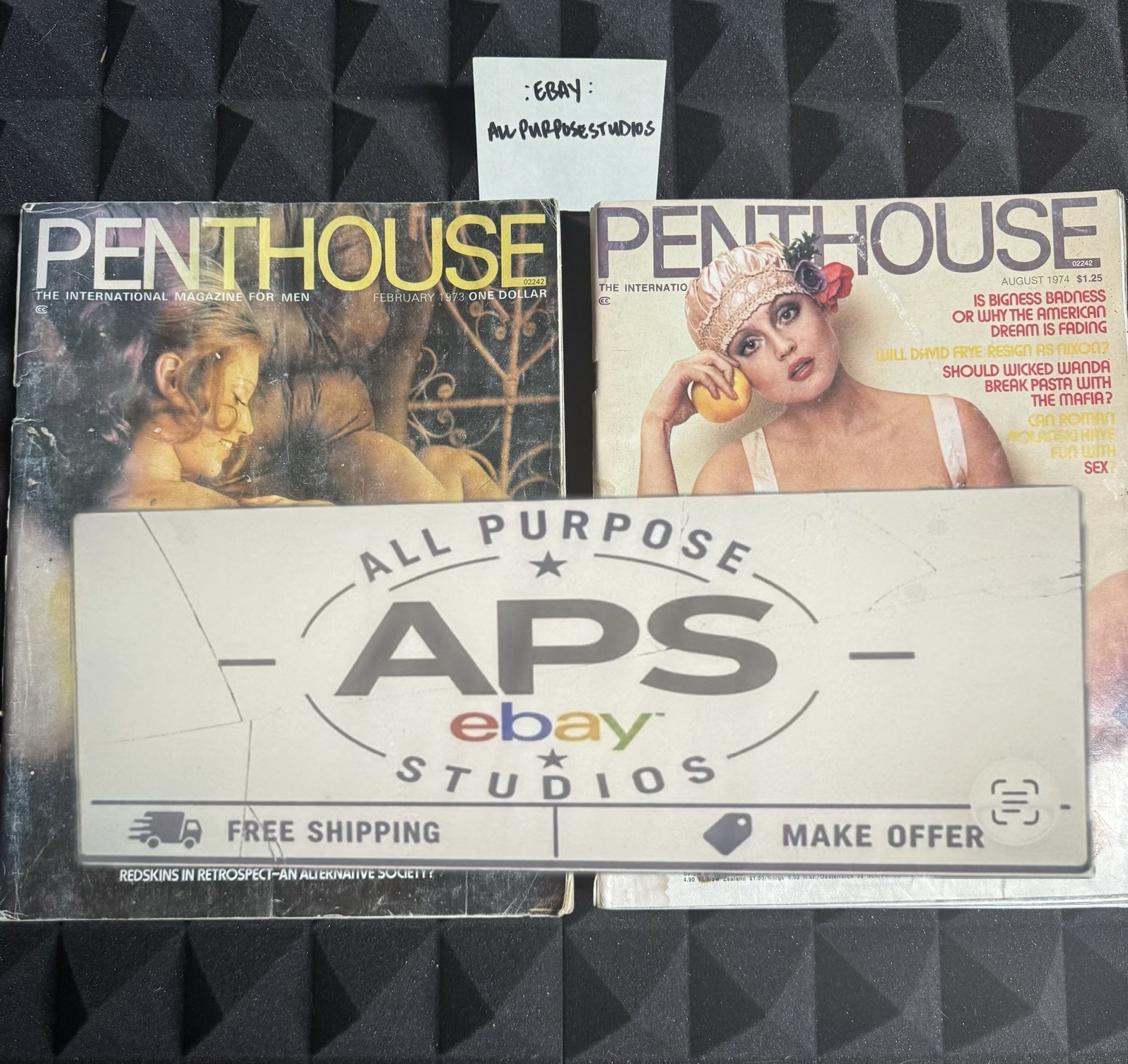 Vintage Penthouse Magazines February 1973 & August 1974 Men’s Novelty