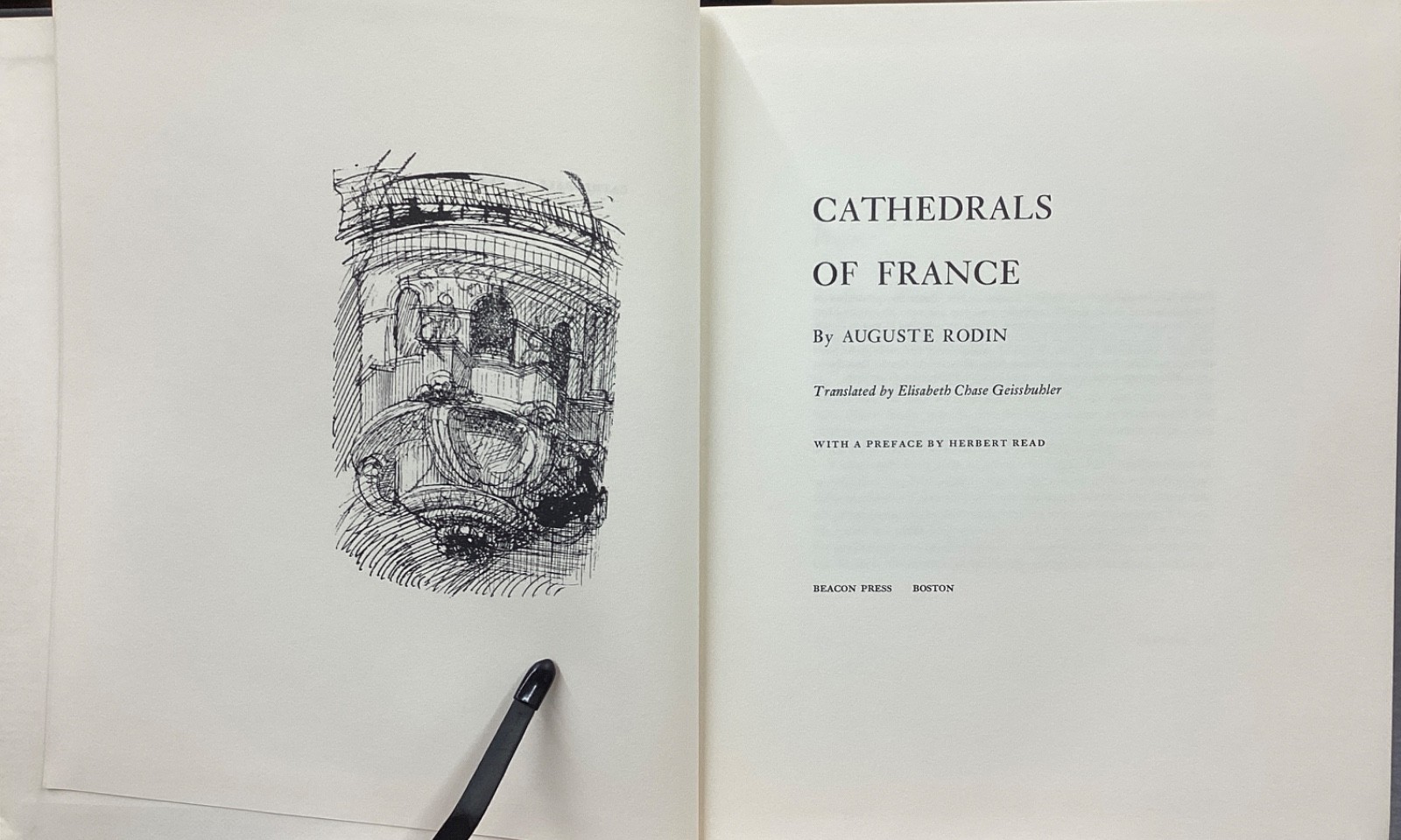 1965 Cathedrals of France by Auguste Rodin Beacon Press