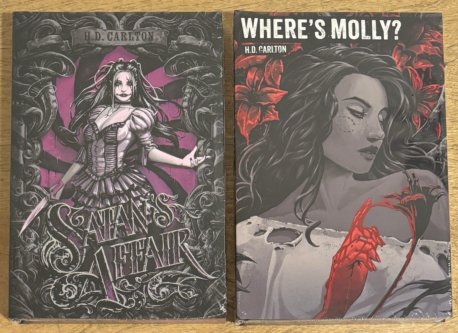 SIGNED Mystic Box – HD Carlton – Where’s Molly and Satan’s Affair – Book NEW