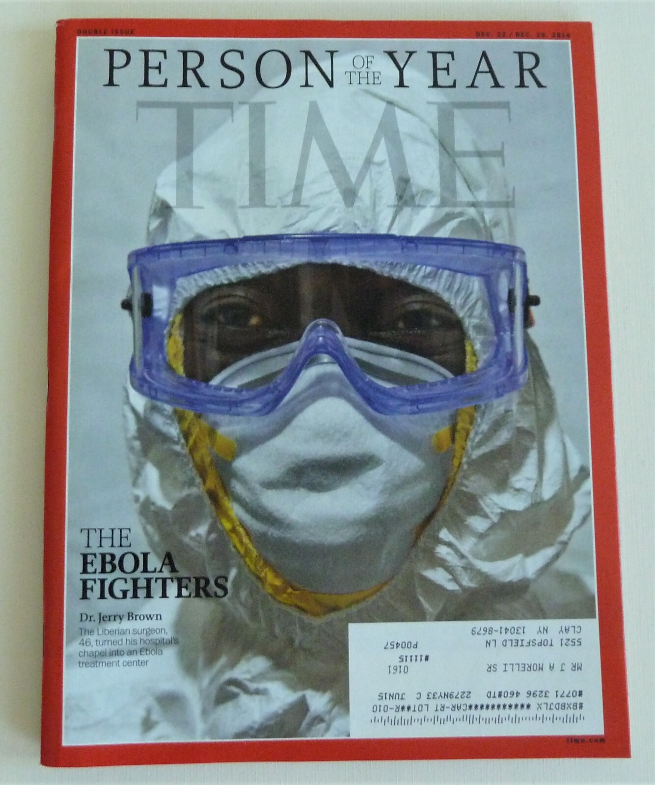 TIME Magazine – Dec 22, 2014 – Person of the Year – Ebola Fighters – Like New