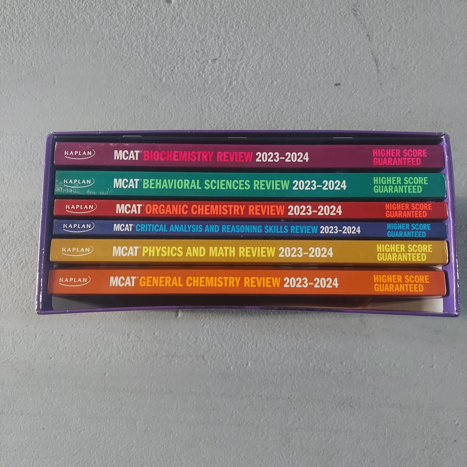 Kaplan MCAT Incomplete 6 Book Subject Review 2023-2024 Prep Set w/ Online