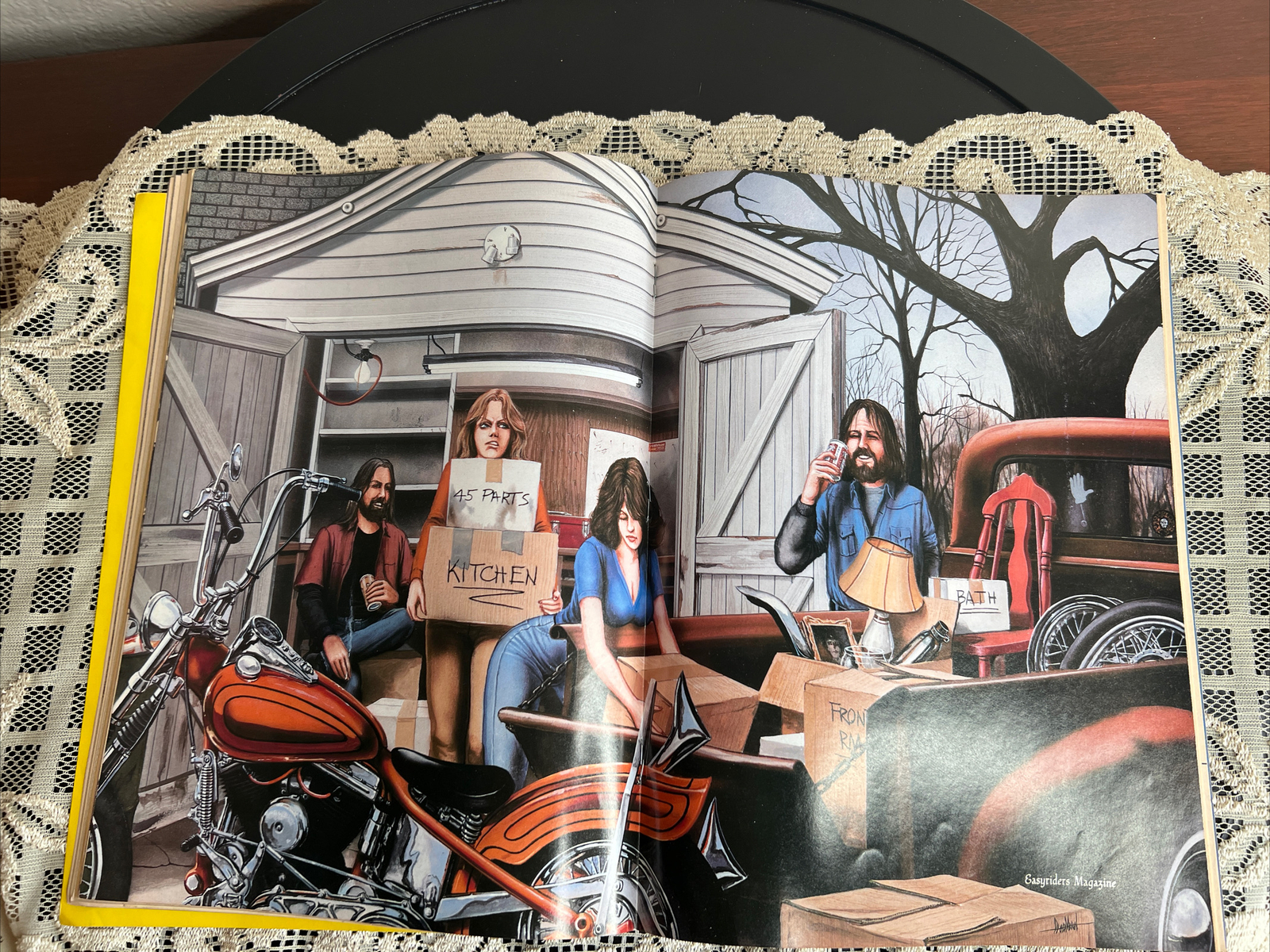 Jan 1984 Easyriders Motorcycle Biker Entertainment Magazine Art By David Mann