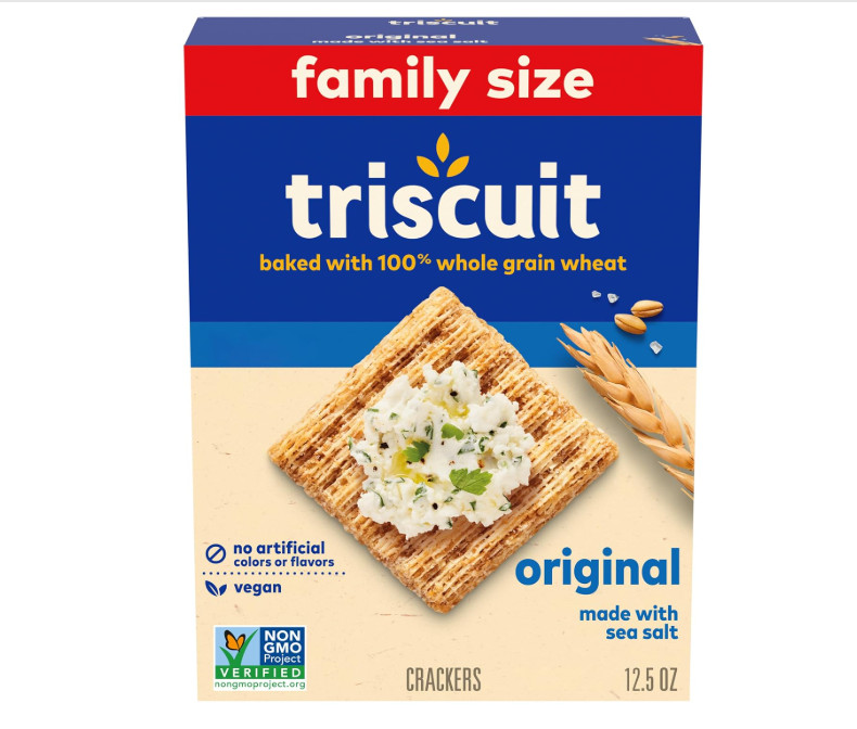 Triscuit Original Whole Grain Wheat Crackers – Vegan Healthy Snack, 12.5 oz