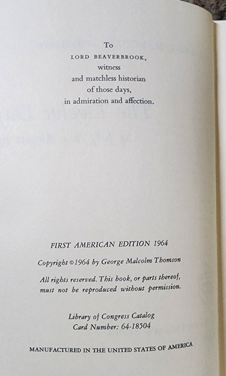 The Twelve Days, George Malcolm Thomson, Hutchinson, 1964, Hardcover 1st Ed.