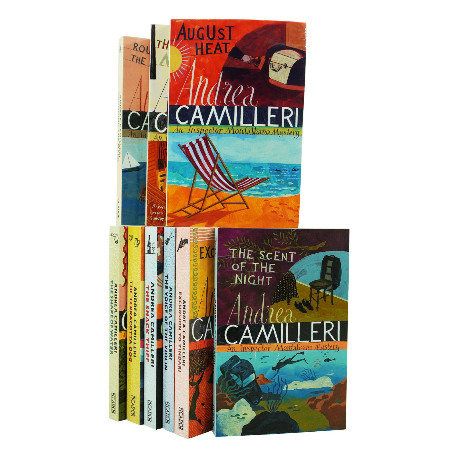 Inspector Montalbano by Andrea Camilleri Books 1-10 Collection – Fiction – PB