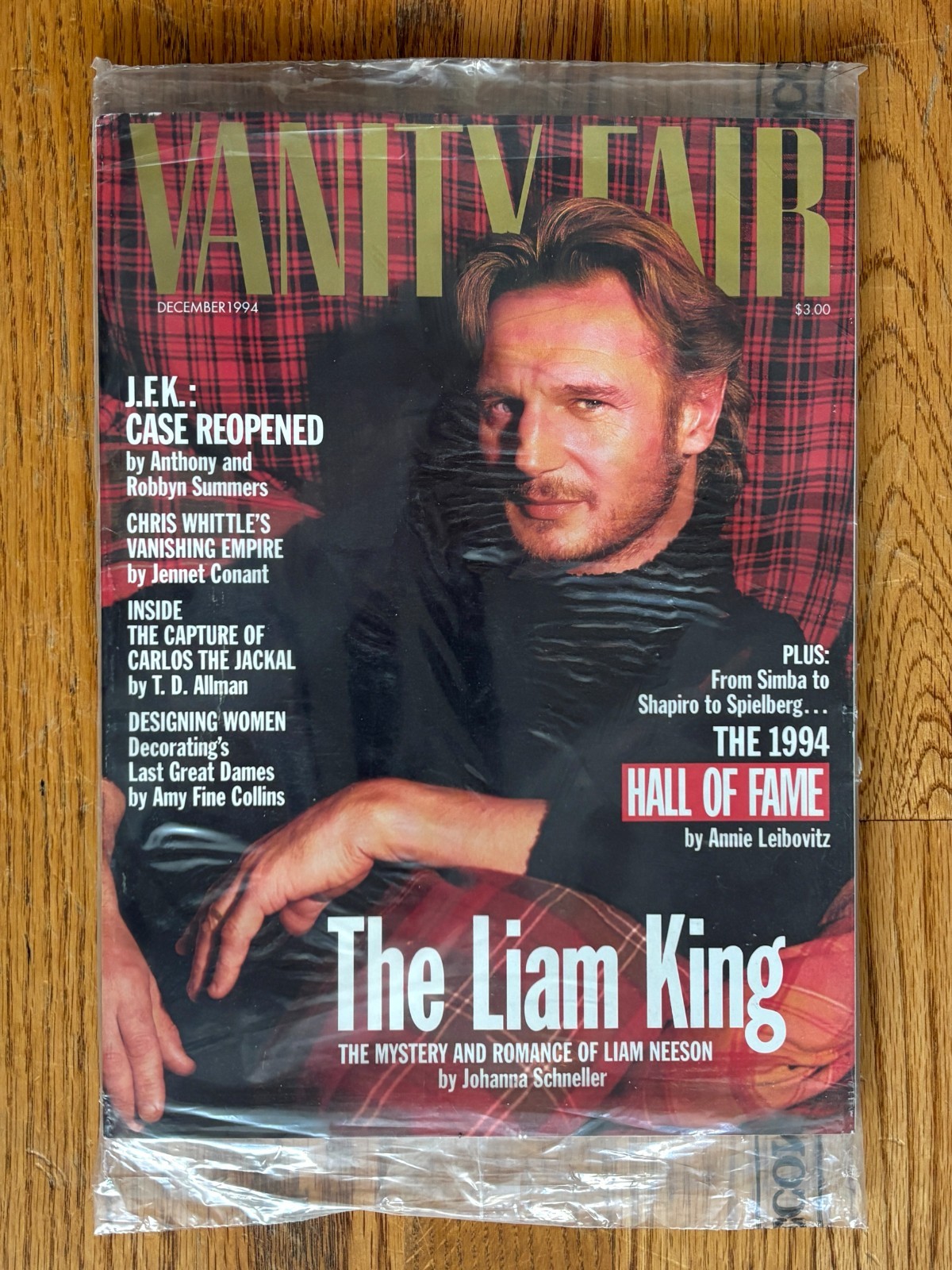 New and Sealed VANITY FAIR Magazine December 1994 Liam Neeson Cover