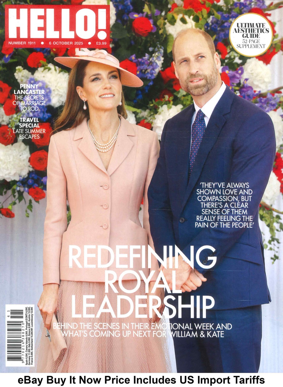 UK HELLO! Magazine Princess Kate & William, Penny Lancaster, Rod Stewart 6.10.25