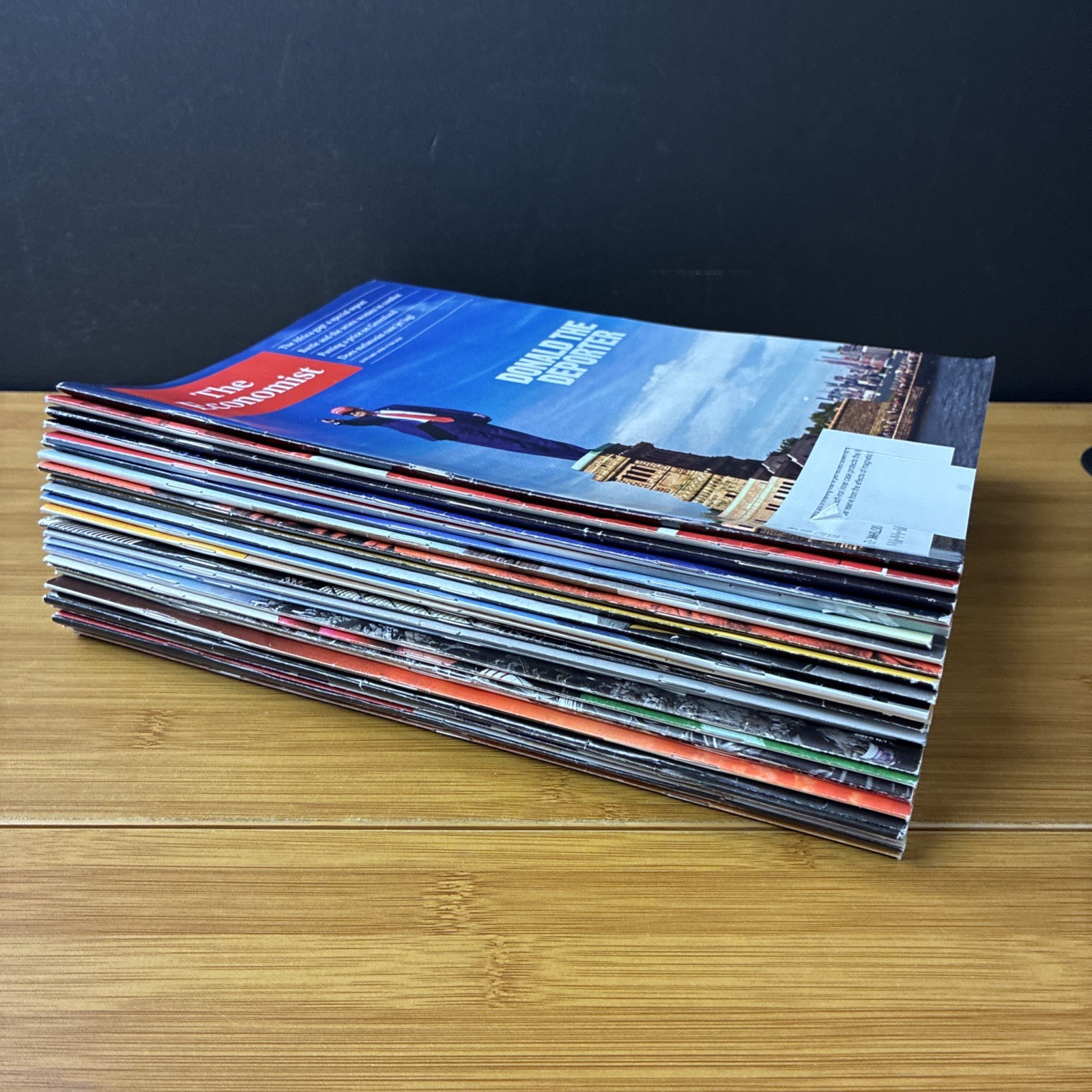 Lot of 27 The Economist Magazines from 2025 Trump Politics News World Events