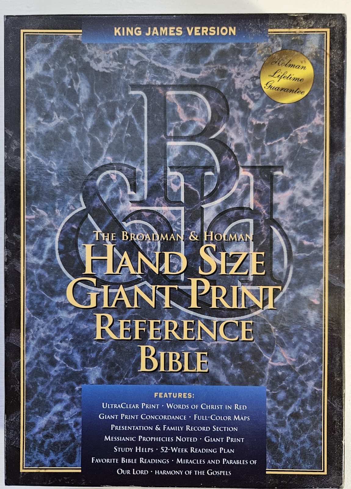 KJV Handi Size Giant Print Reference Bible. Genuine Leather, Like New In Box.