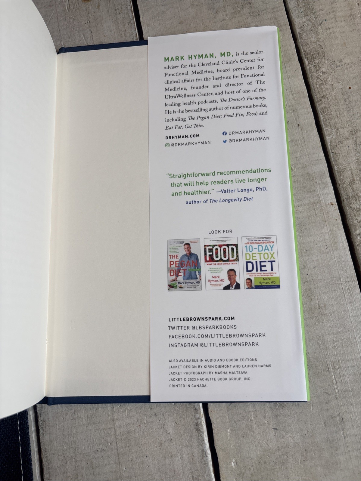 Young Forever SIGNED Dr Mark Hyman Longevity Health Hardcover Autographed