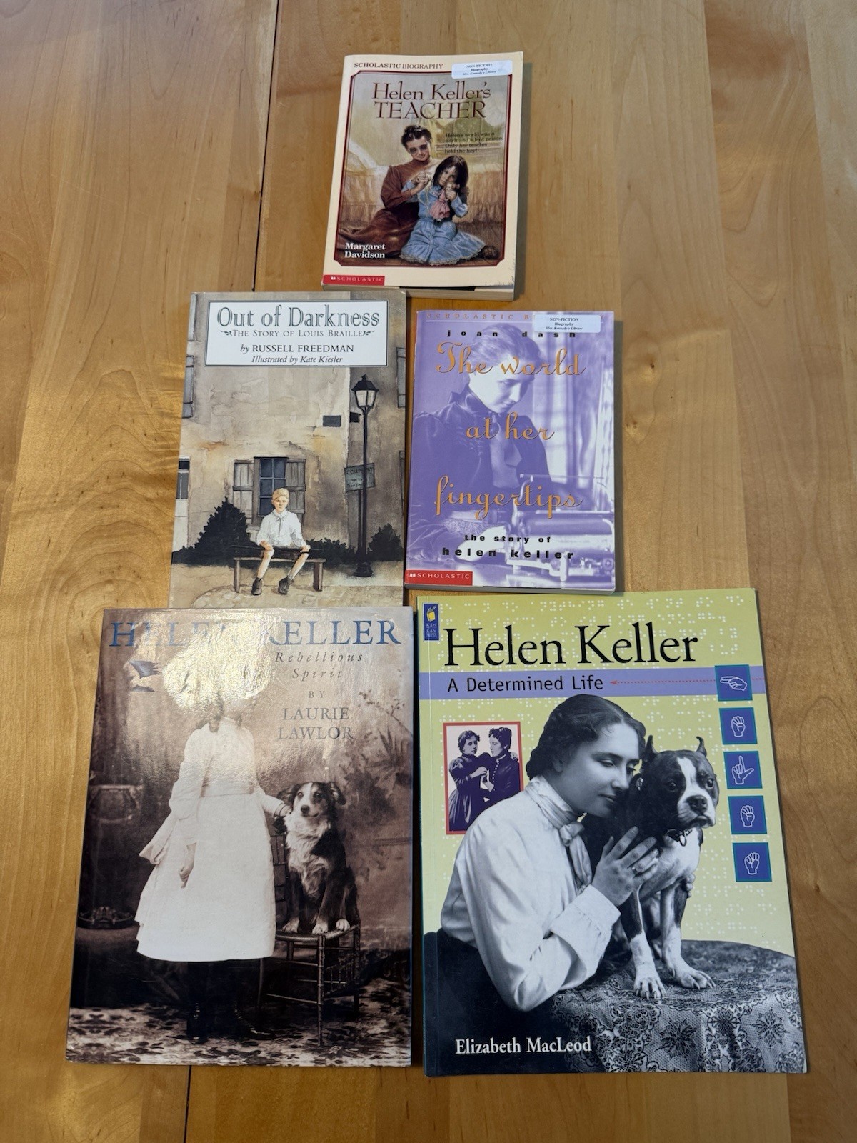 Helen Keller Sullivan Braille heroes biography pictures homeschool textset blind