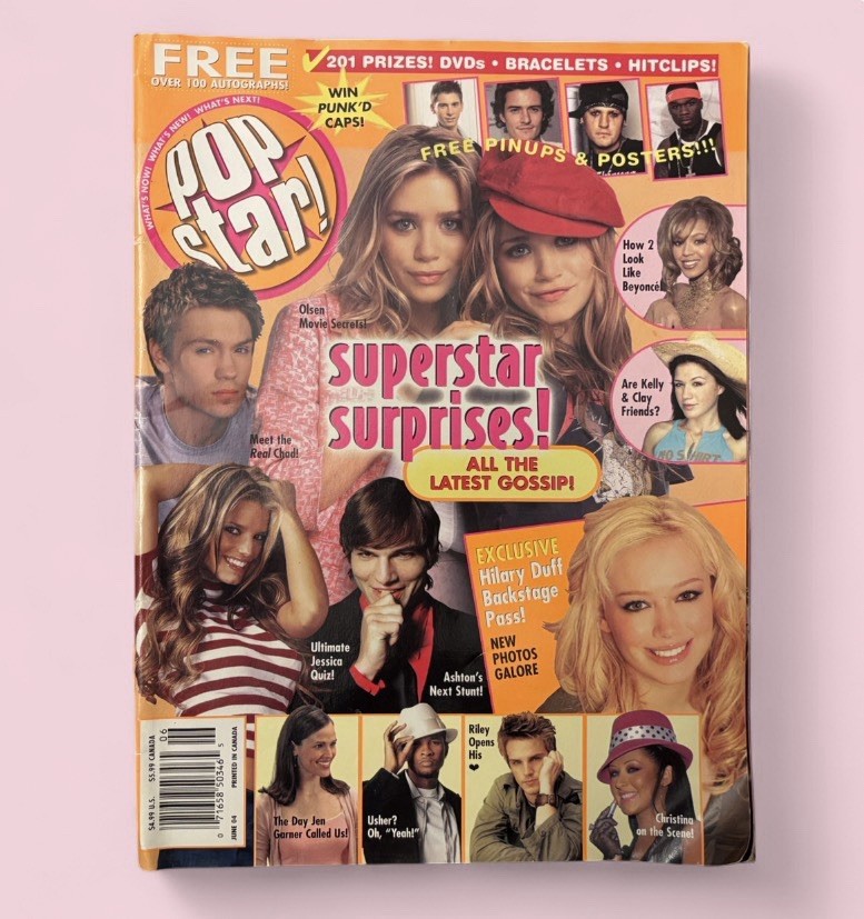 Popstar! Magazine June 2004 Olsen Twins Hilary Duff Bloom Lindsay Lohan Y2K