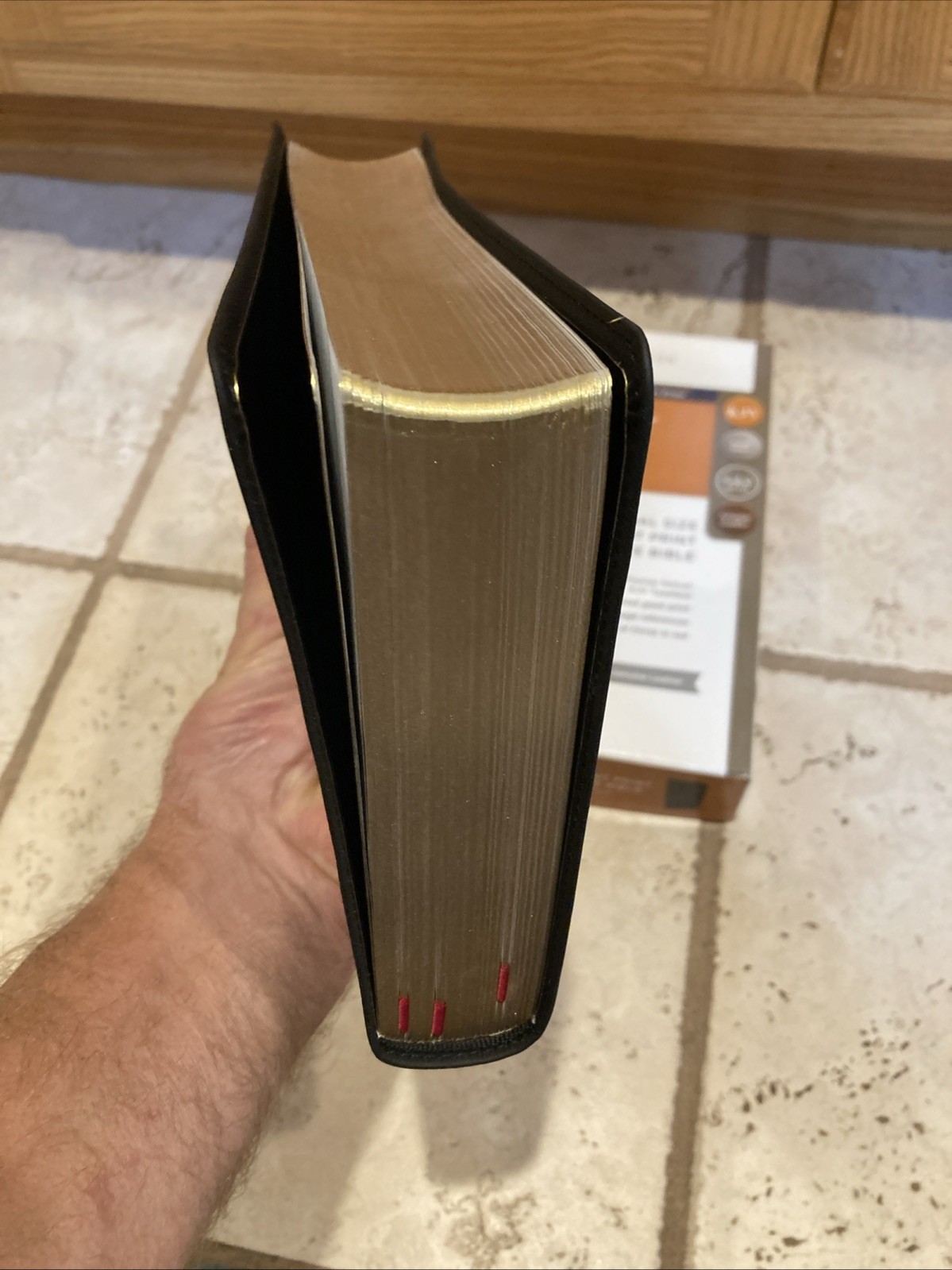 KJV Giant Print Personal Size Ref. Bible RED LETTER Black Genuine Leather