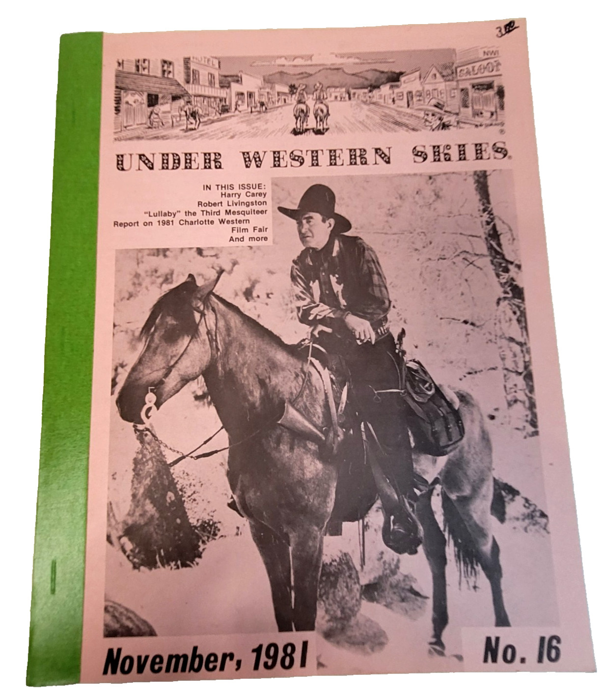 Under Western Skies Magazine November 1981 No. 16 Harry Carey VERY NICE COPY