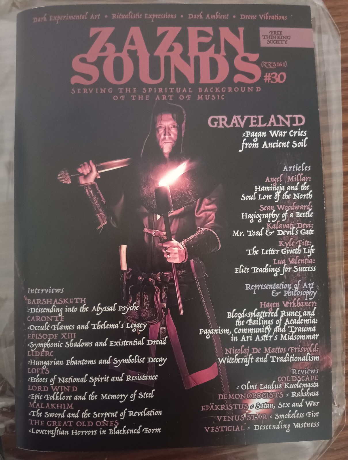 Zazen Sounds Magazine #30 +Promo-CD (ft. Graveland, Barshasketh) *FREE SHIPPING*