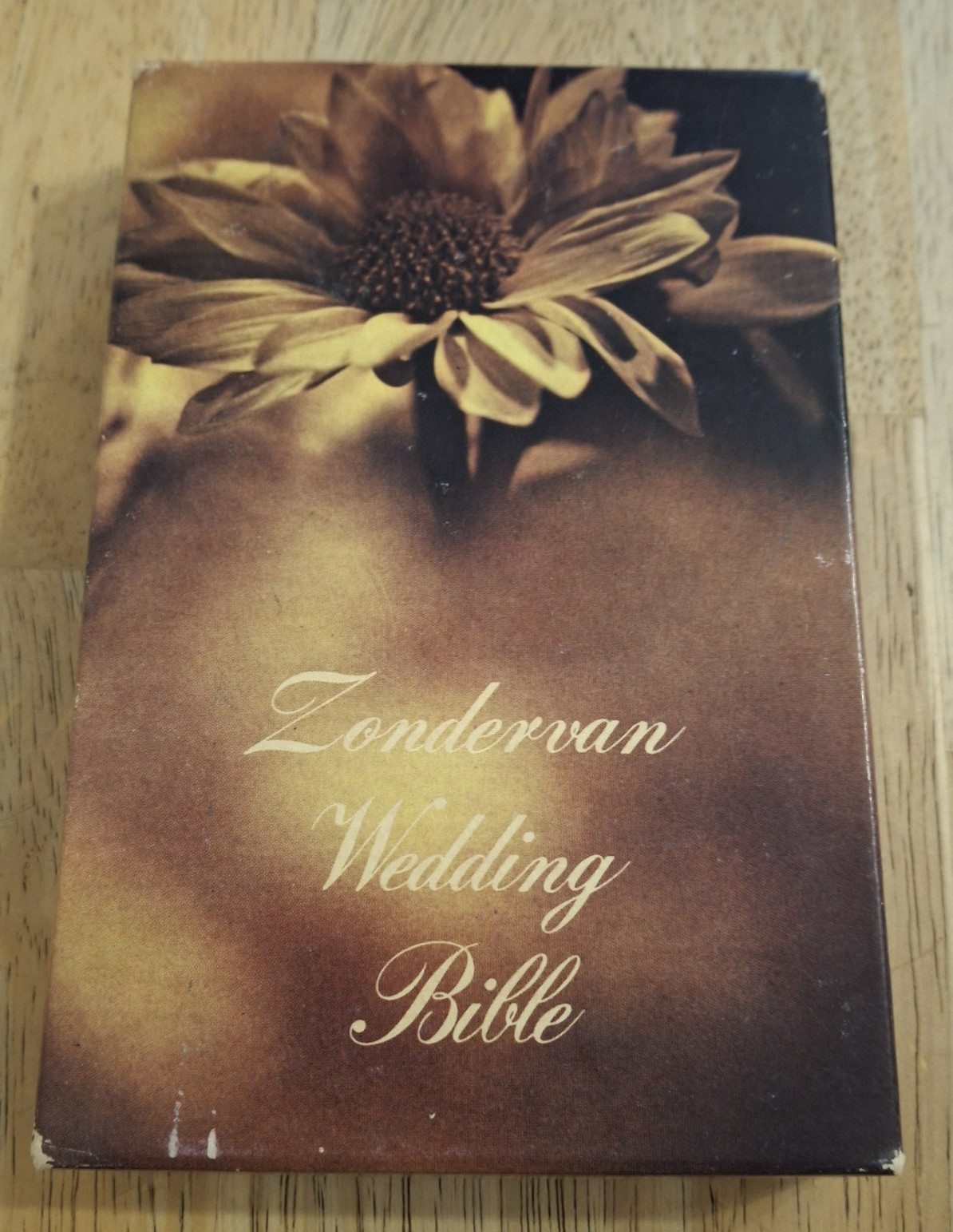 KJV Zondervan Wedding Bible Genuine White Leather/silver edges 3.5x 5.5 inches