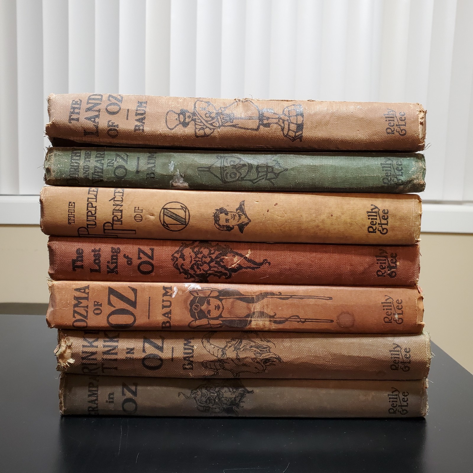 Wizard of OZ L. Frank Baum Lot of 7 Hardcover Reilly & Lee 1930s