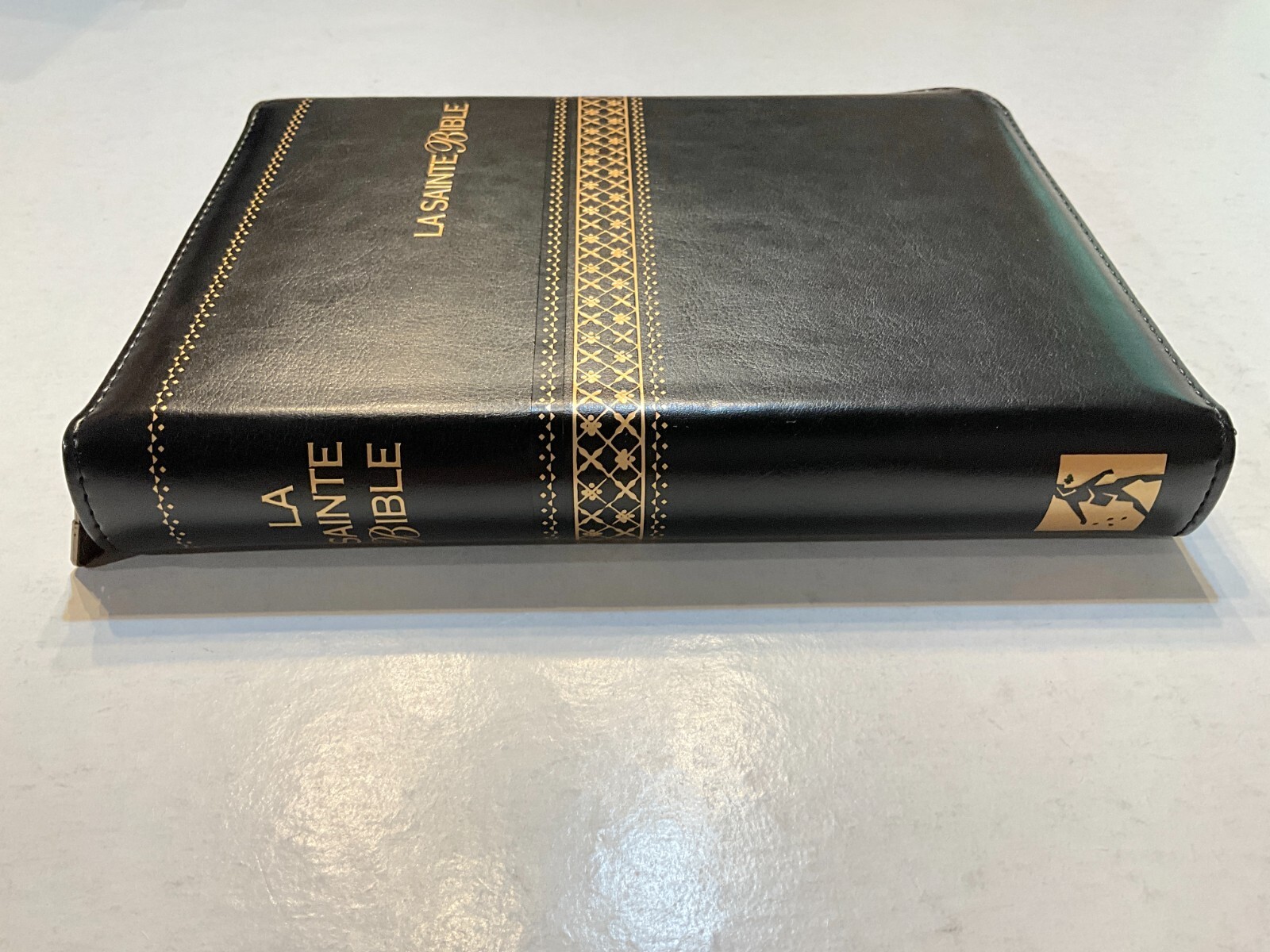 French Large Print Compact Bible, Zipper, Imitation Leather, Segond 1910, LT