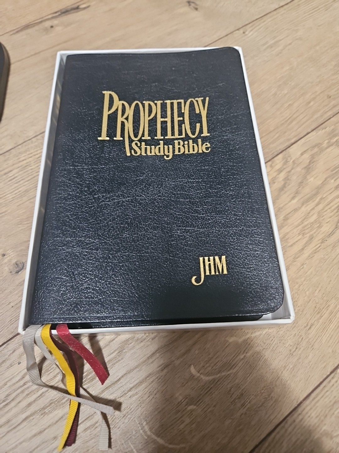 Prophecy Study Bible By John Hagee NKJV Red Letter Black Leather Bonded 1997