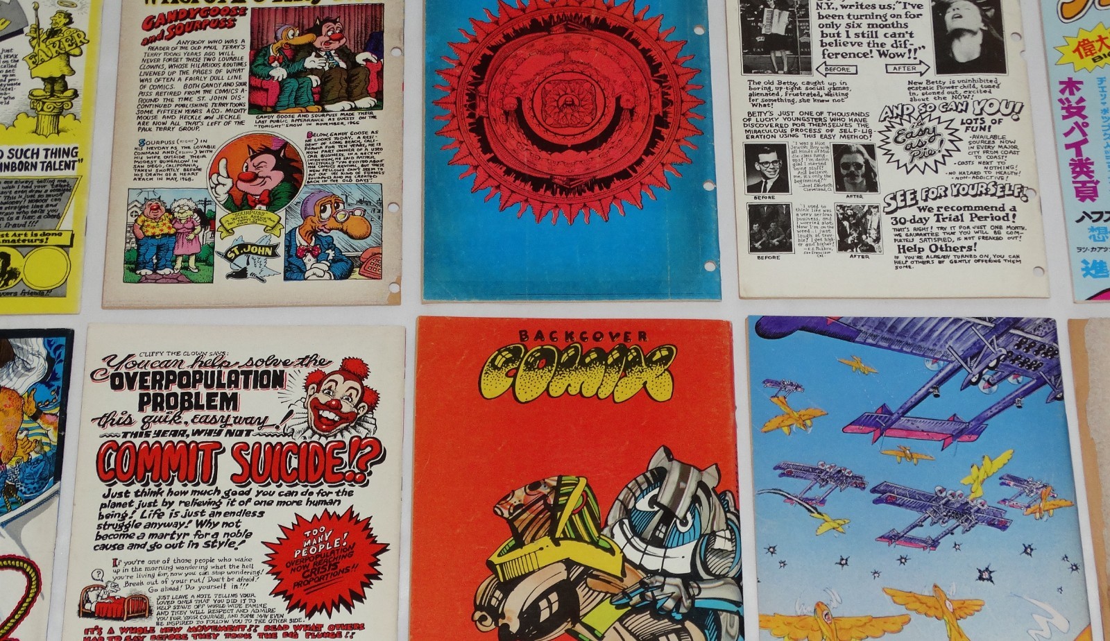 Underground Comix Mixed Lot All Printings 1960’s/1970’s Last Gasp Rip Off Apex