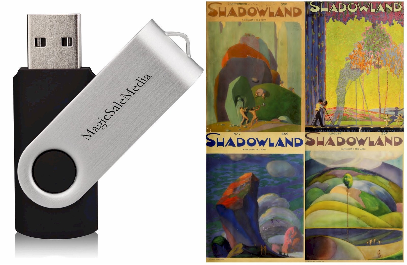 36 Old Issues of Shadowland – Art Dance Film Fashion Magazine (1919-1923) on USB