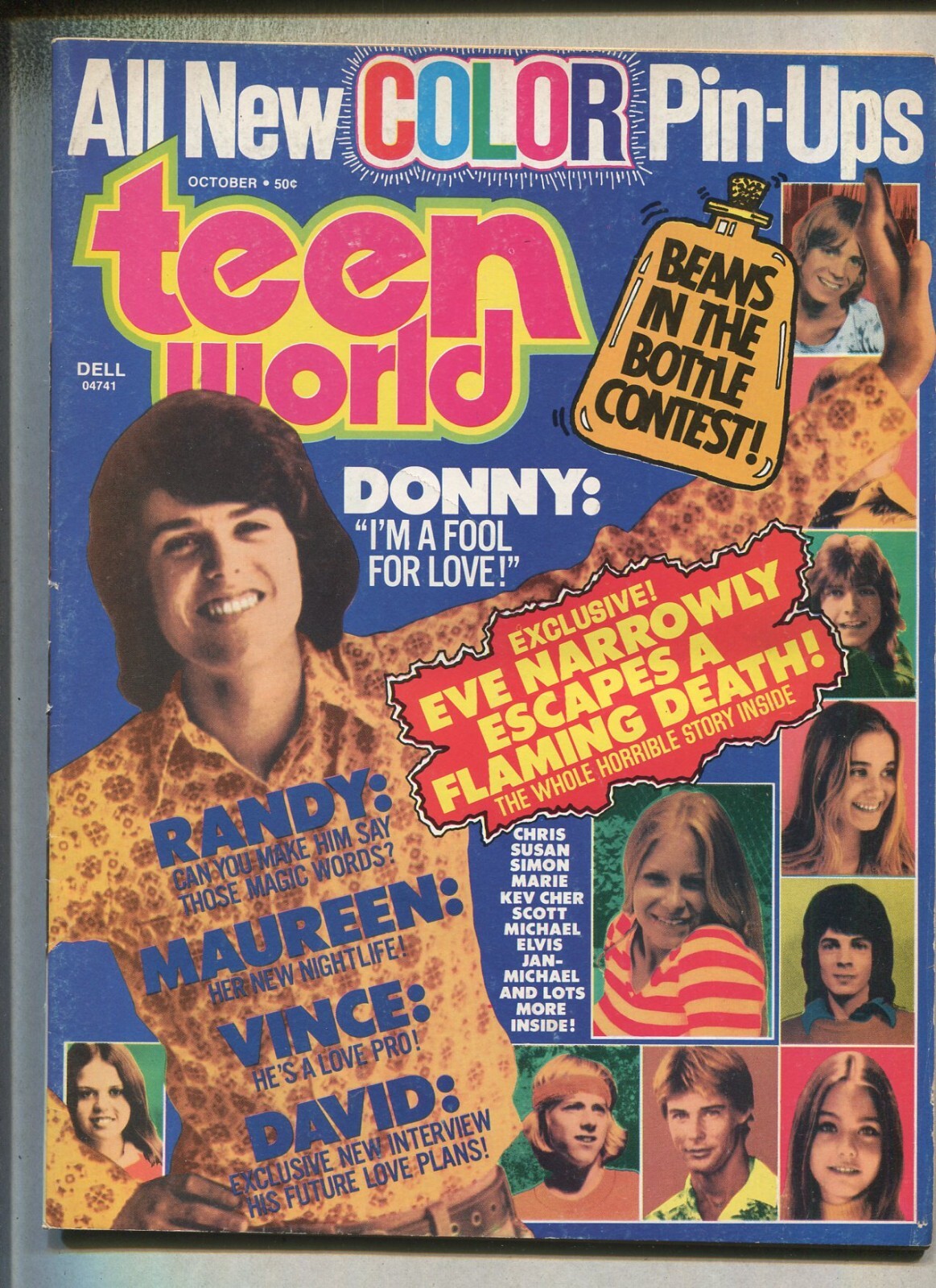 Teen World #6 Oct. 1974 Susan Dey, Eve Plumb, Vince Van Patten, Cher T1