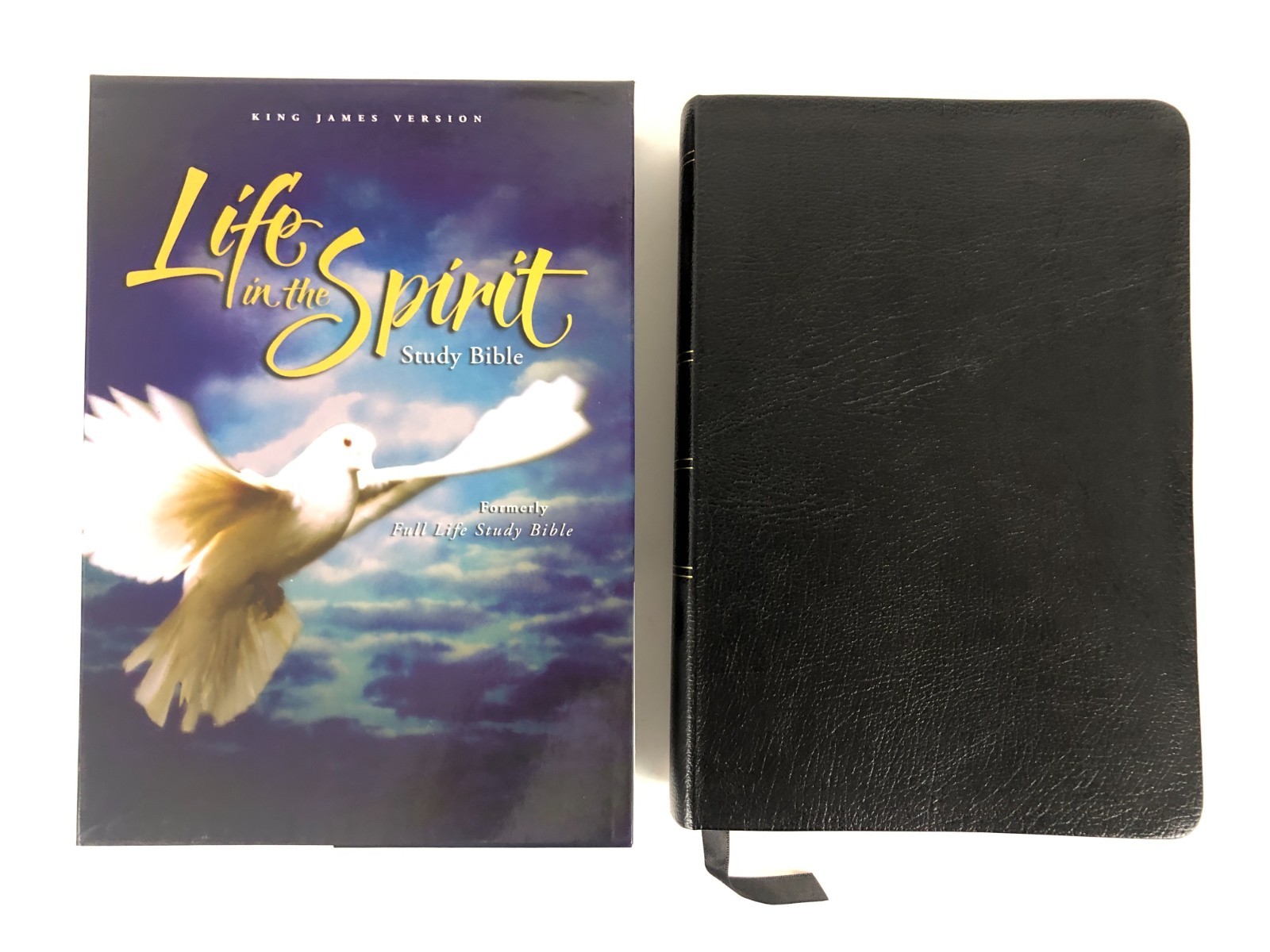 Life In The Spirit Study Bible KJV Black Bonded Leather **like new w box* Nelson