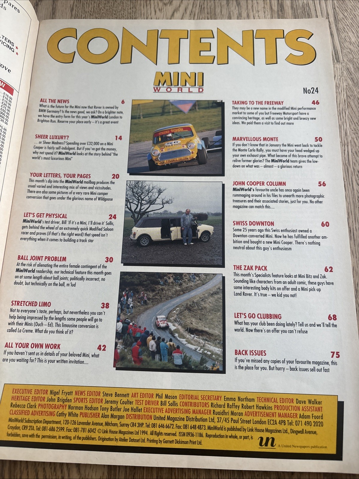 Mini World Magazine April 1994 – Includes Free Print, Stretched Limo, Zak & Bits