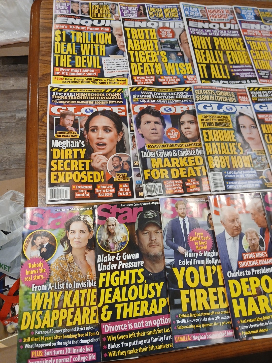 TABLOID MAGAZINE LOT Of 27 Enquirer Us Weekly Globe Star 2026 Magazines