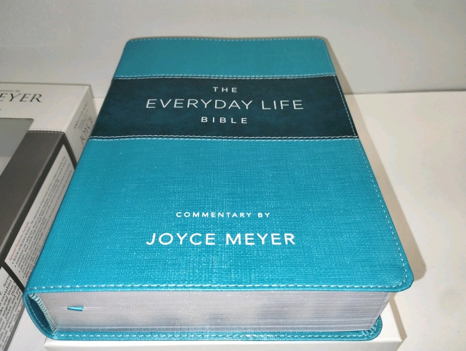 The Everyday Life Bible Teal LeatherLuxe Amplified Bible Joyce Meyer