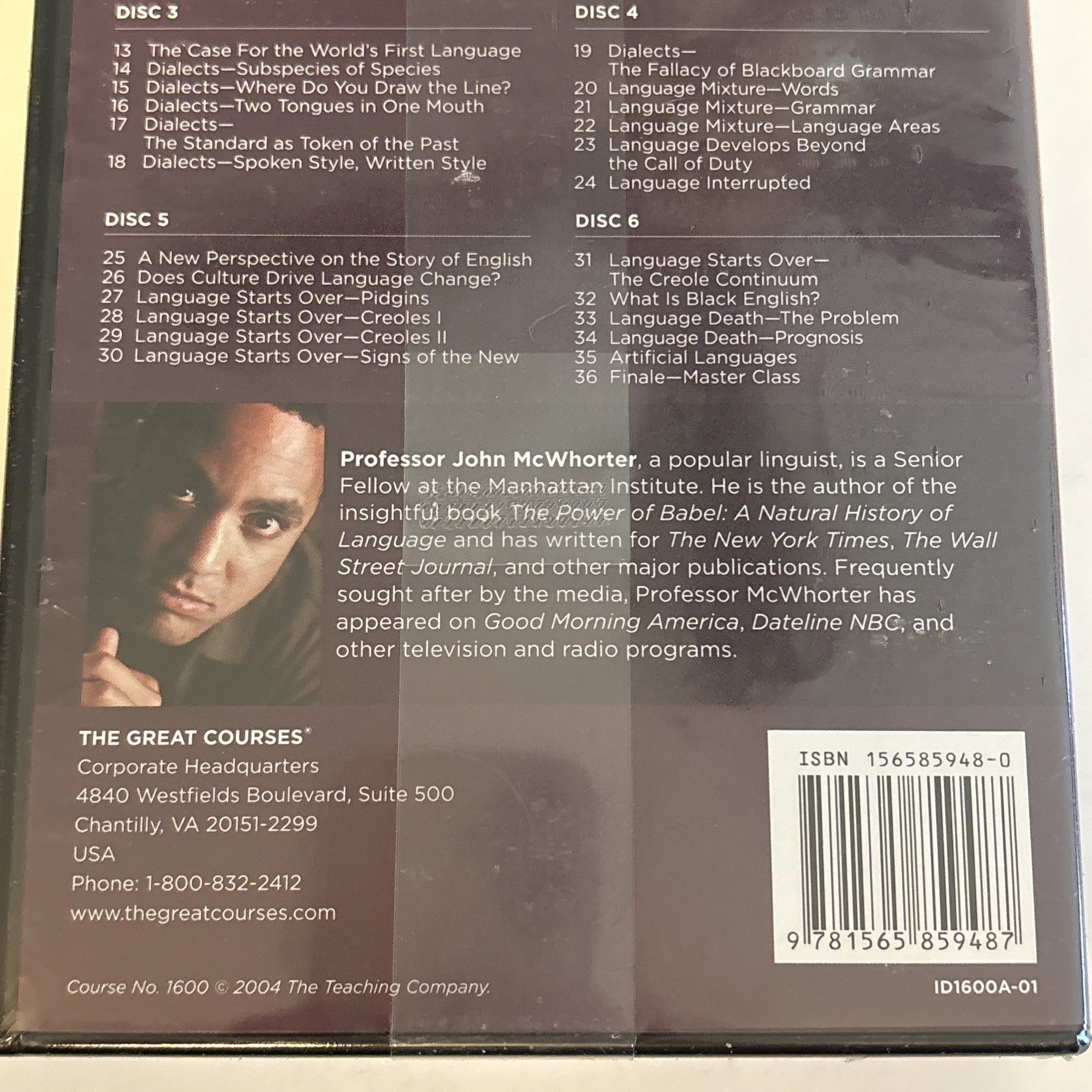 Story of Human Language McWhorter Great Courses DVD Book Set 2004 NEW SEALED